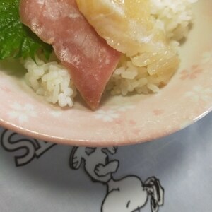 びん長まぐろの　漬け丼